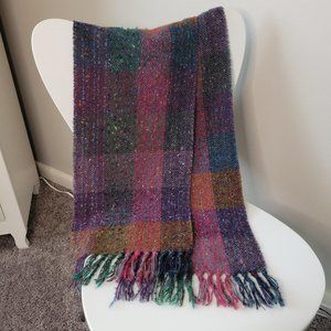 Vintage Handcrafted Pure Wool Scarf - Made in Ireland